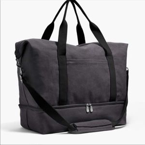 LO & SONS Catalina Deluxe Small 100% Cotton Midnight Ash Washed Canvas Bag